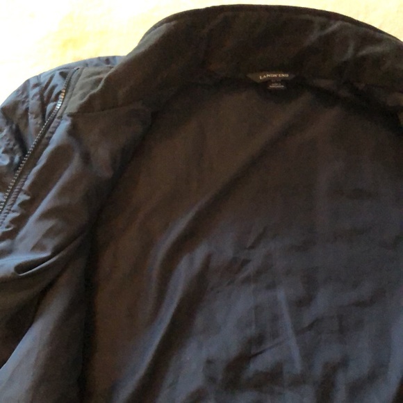 Lands End Navy Blue Liner Zip Jacket L - Picture 11 of 14